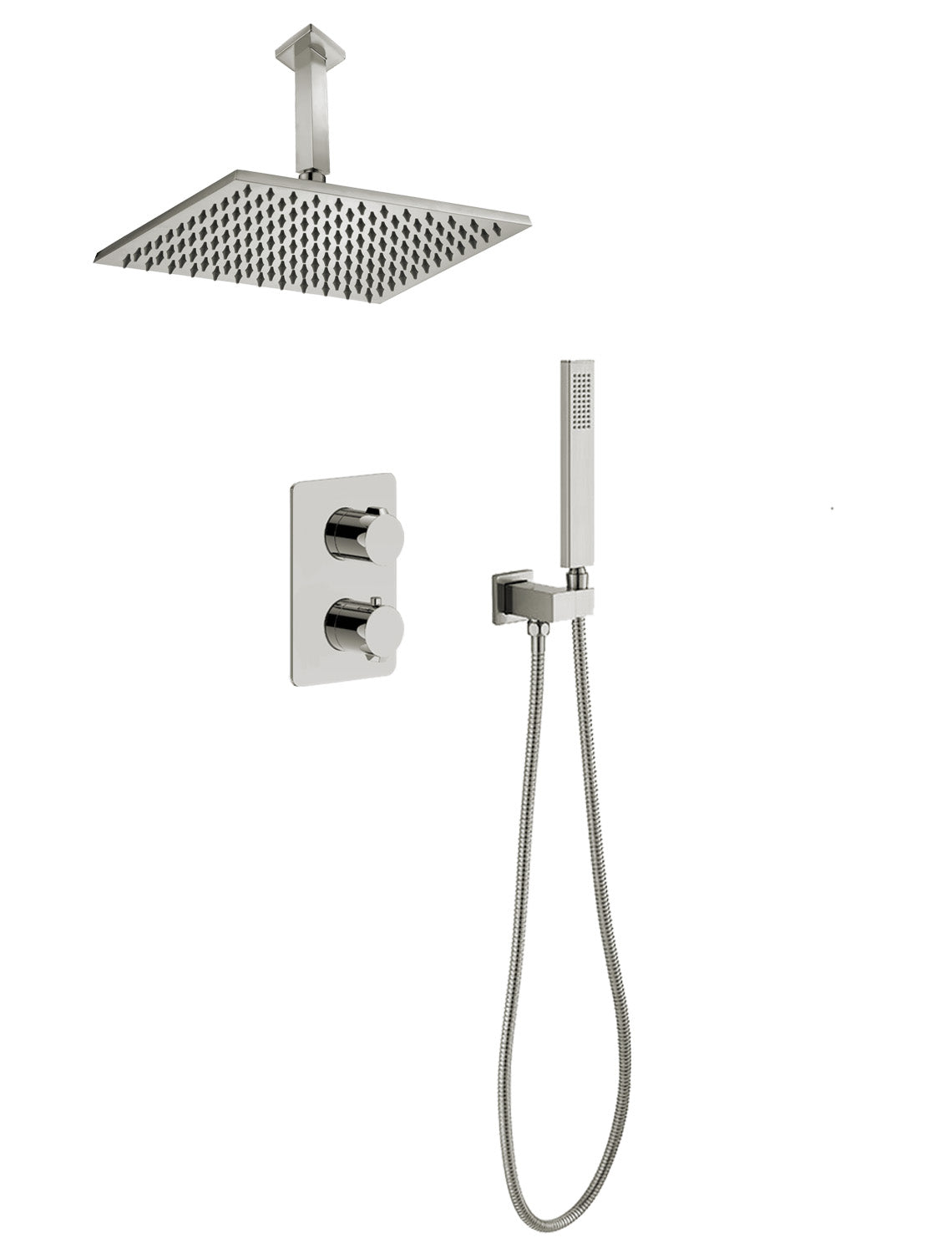 Jasper | Ceiling Arm Hand Shower Square Plate Set
