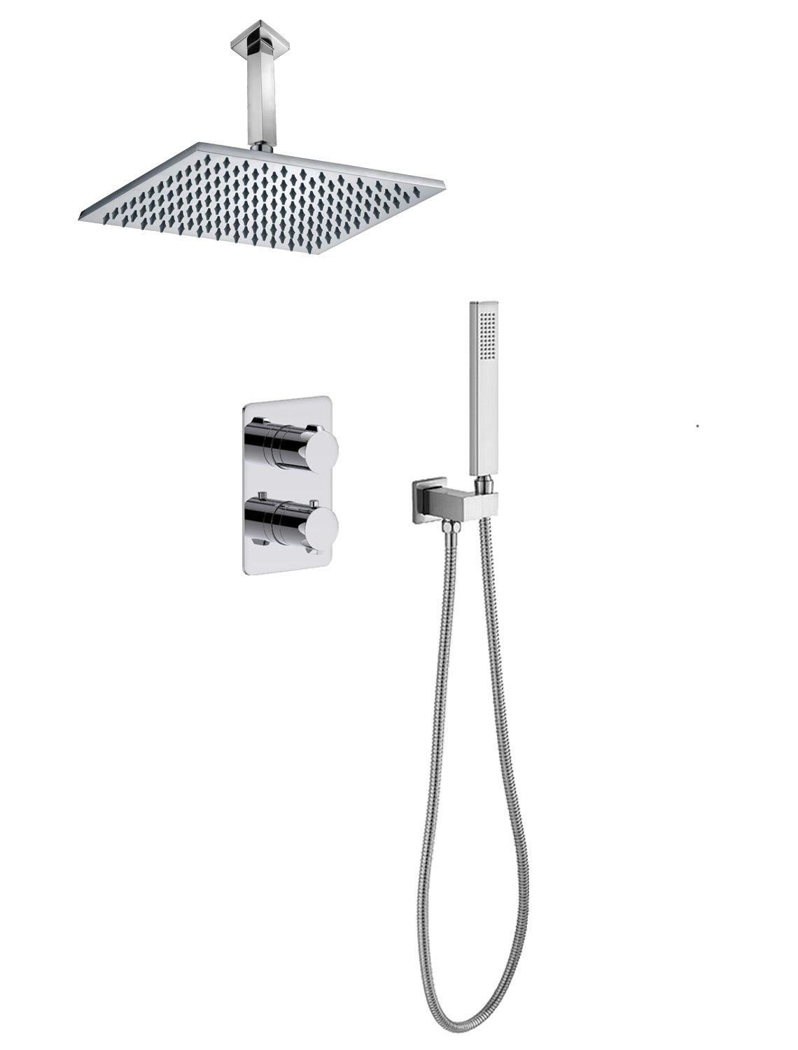 Jasper | Ceiling Arm Hand Shower Square Plate Set