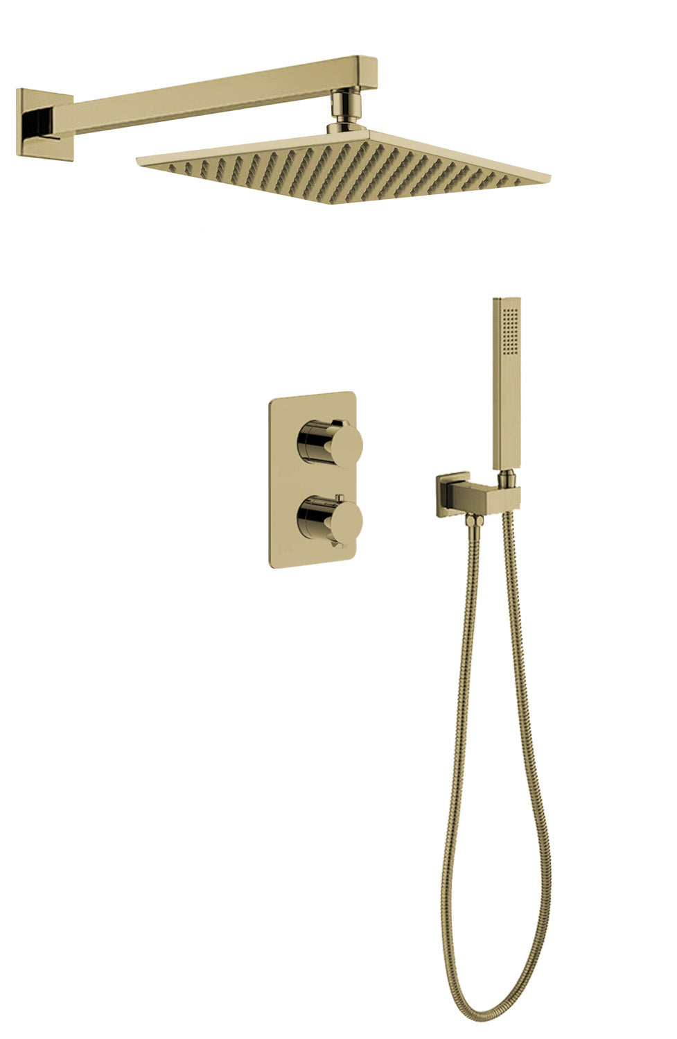 Jasper | Wall Arm Hand Shower Square Plate Set