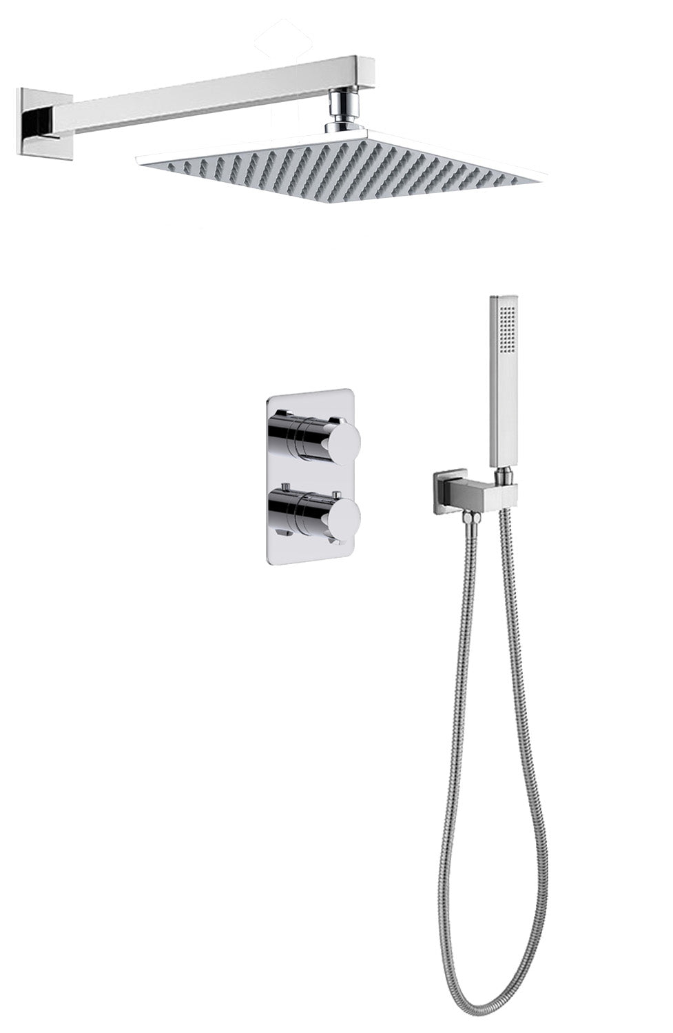 Jasper | Wall Arm Hand Shower Square Plate Set