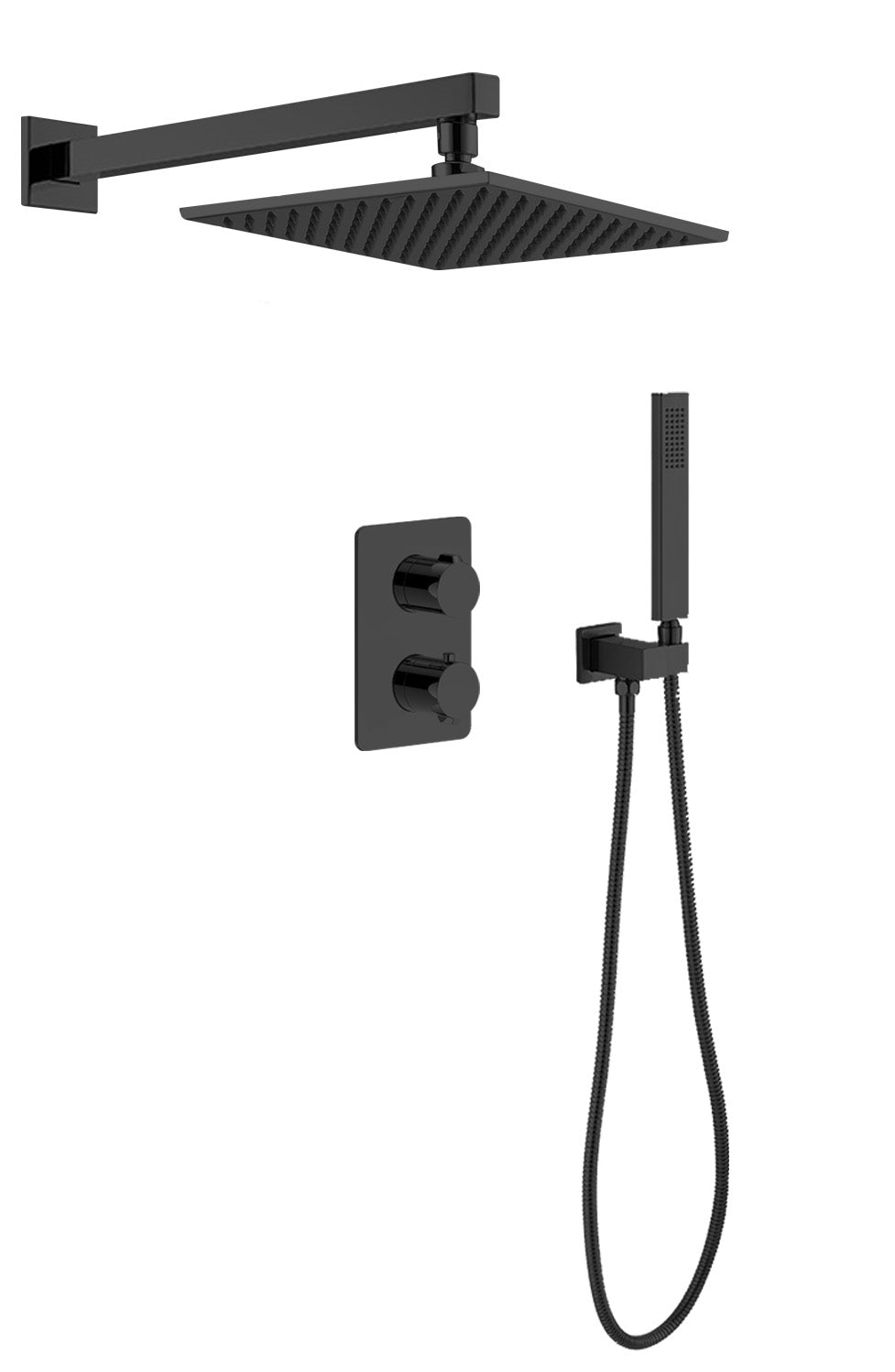 Jasper | Wall Arm Hand Shower Square Plate Set