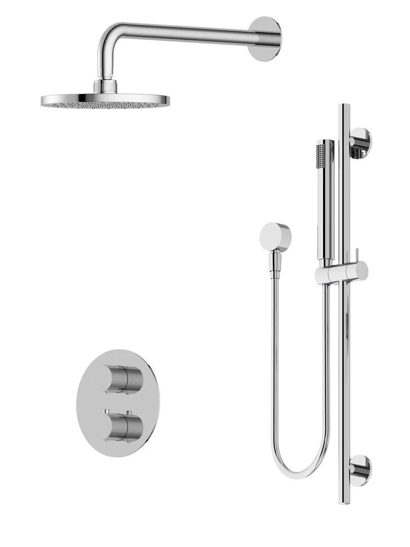 P/S/E Showering | 2-Way Wall Arm Slide Rail Shower Set