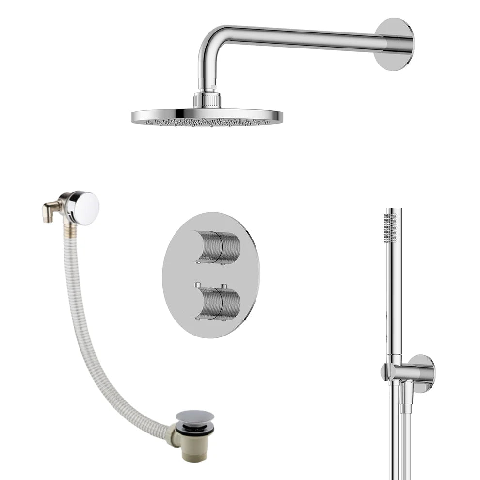 P/S/E Showering | 3-Way Wall Arm Hand Shower Set and Overflow Filler