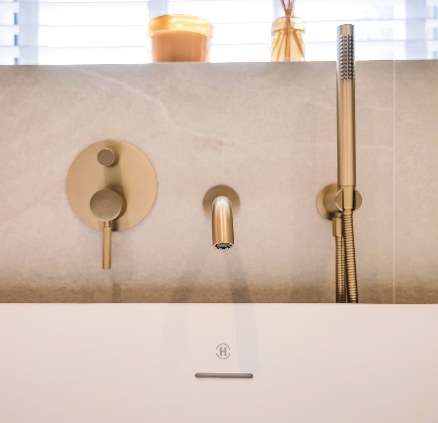 Vienna | Wall Mounted Bath Mixer with Hand Shower