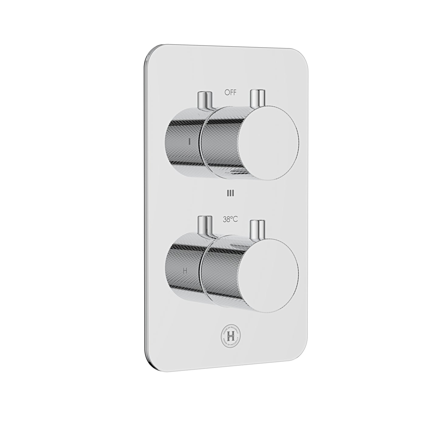 Showering | Two/Three-way Concealed Thermostatic Square Shower Valve with Knurled Handles