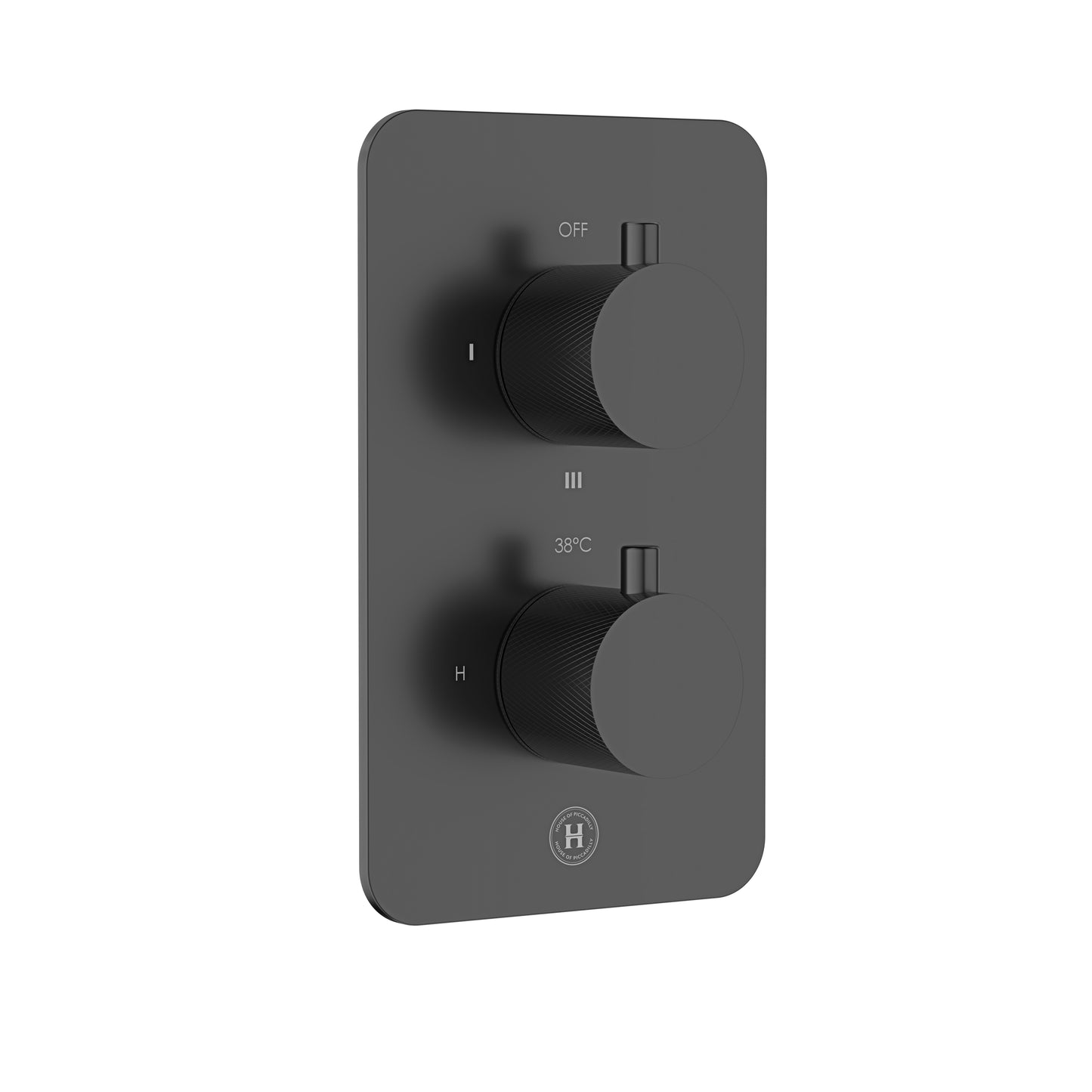 Showering | Two/Three-way Concealed Thermostatic Square Shower Valve with Knurled Handles