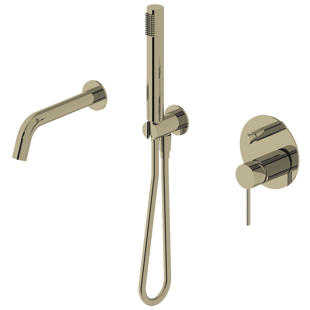 Vienna Smooth | Wall Mounted Bath Mixer with Hand Shower