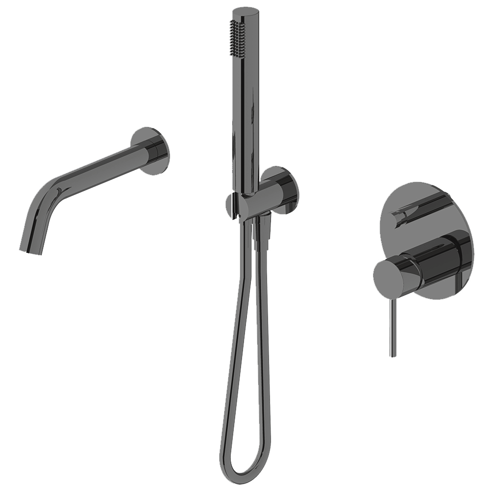 Vienna Smooth | Wall Mounted Bath Mixer with Hand Shower
