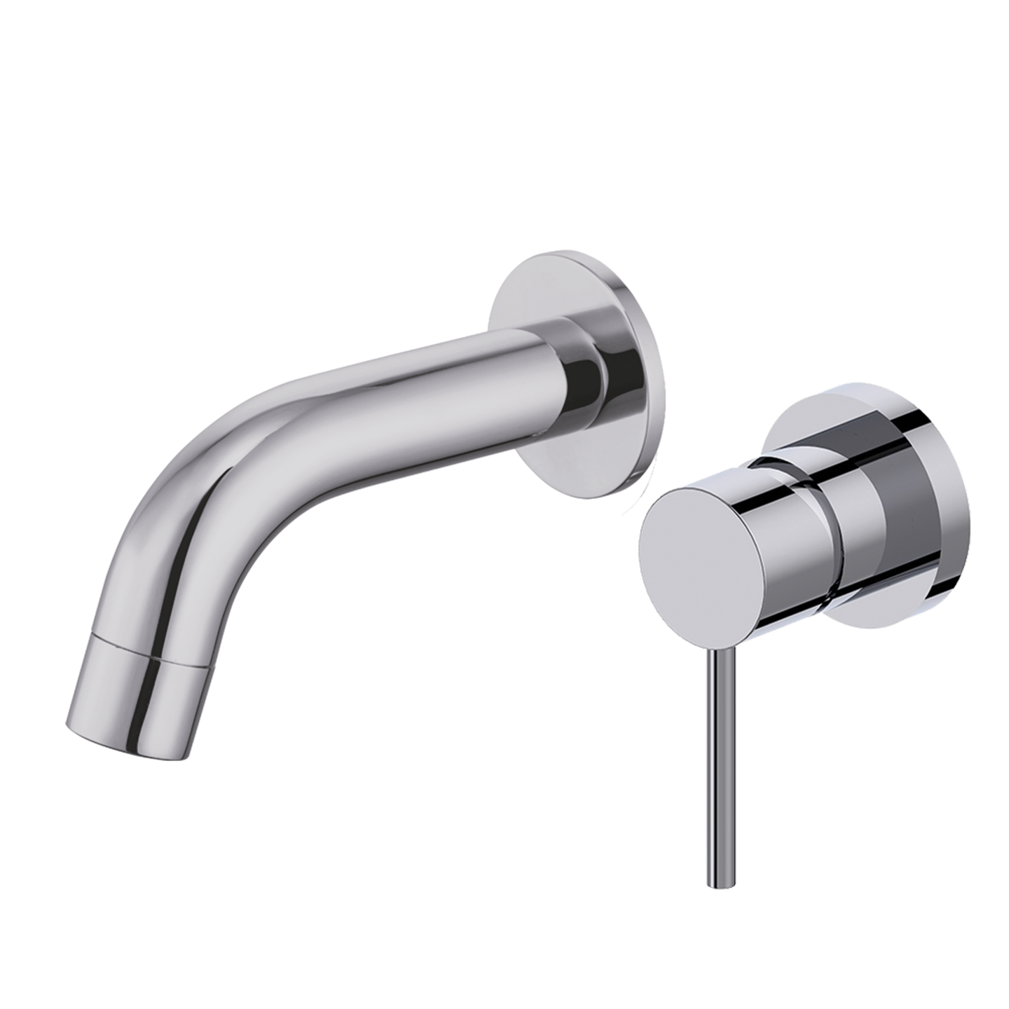 Vienna Smooth | Wall Mounted Short Projection Basin Mixer with Lever