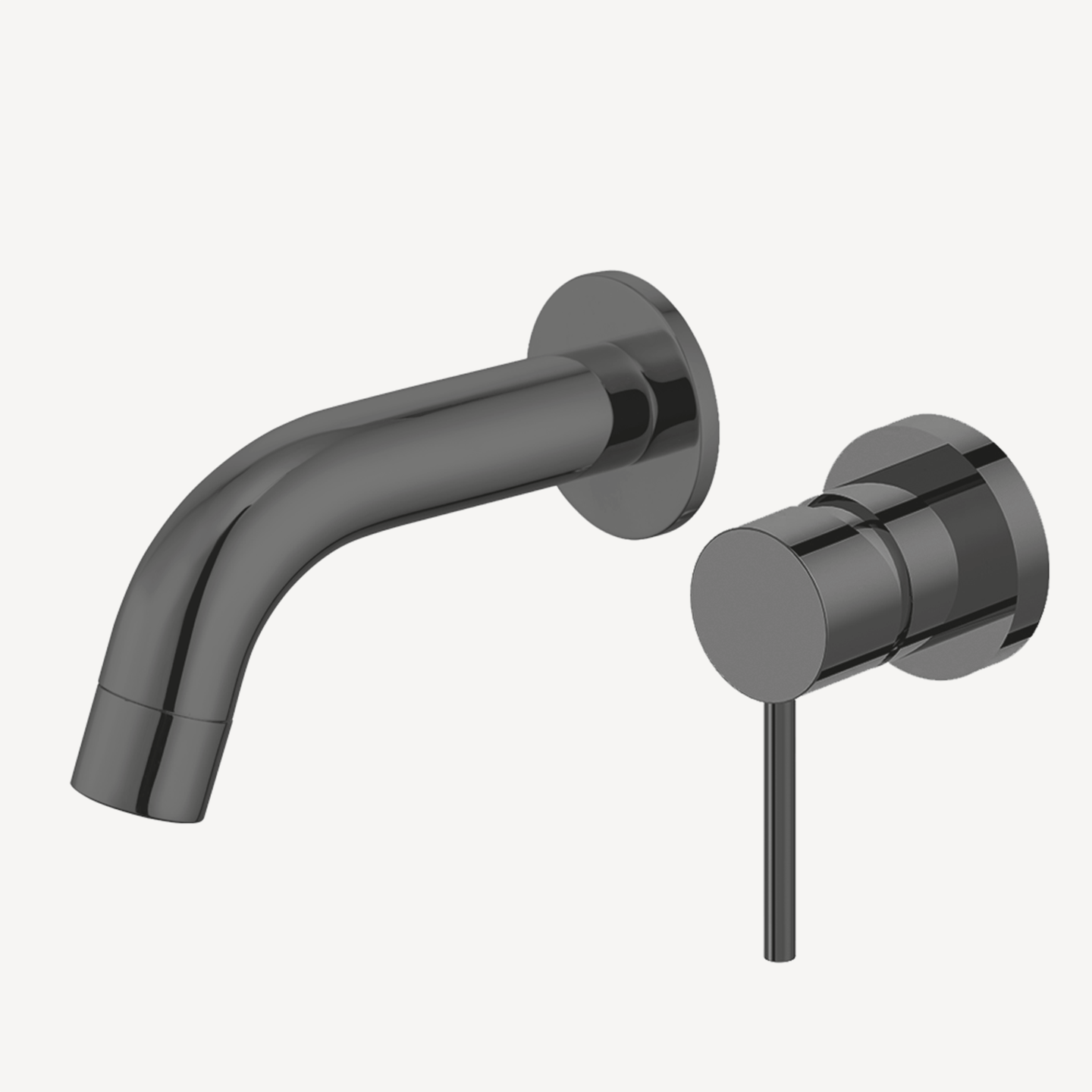 Vienna Smooth | Wall Mounted Short Projection Basin Mixer with Lever