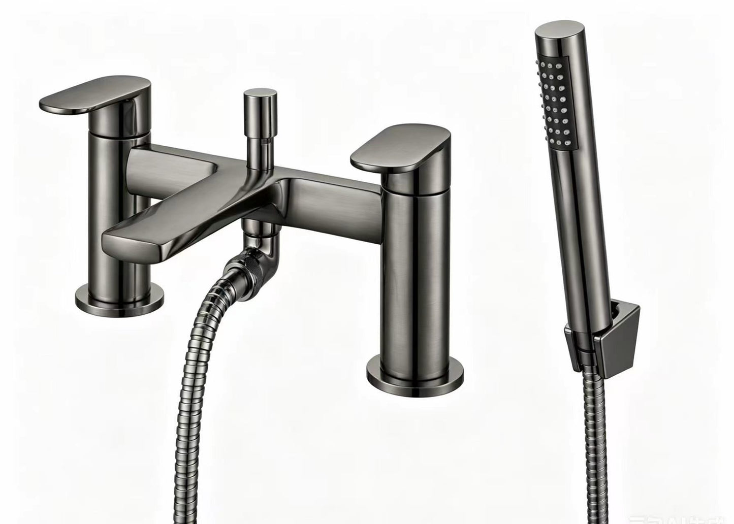 The Harley | 2 Hole Deck Mounted Bath Filler with Hand Shower