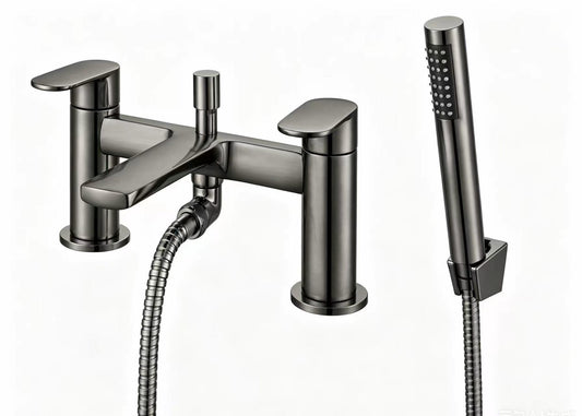 The Harley | 2 Hole Deck Mounted Bath Filler with Hand Shower