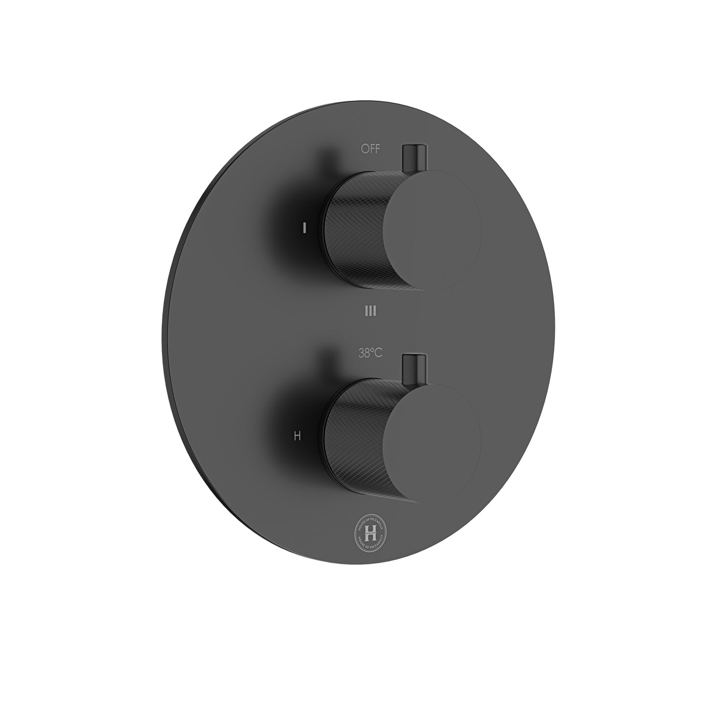 Showering | Two/Three-way Concealed Thermostatic Round Shower Valve with Knurled Handles