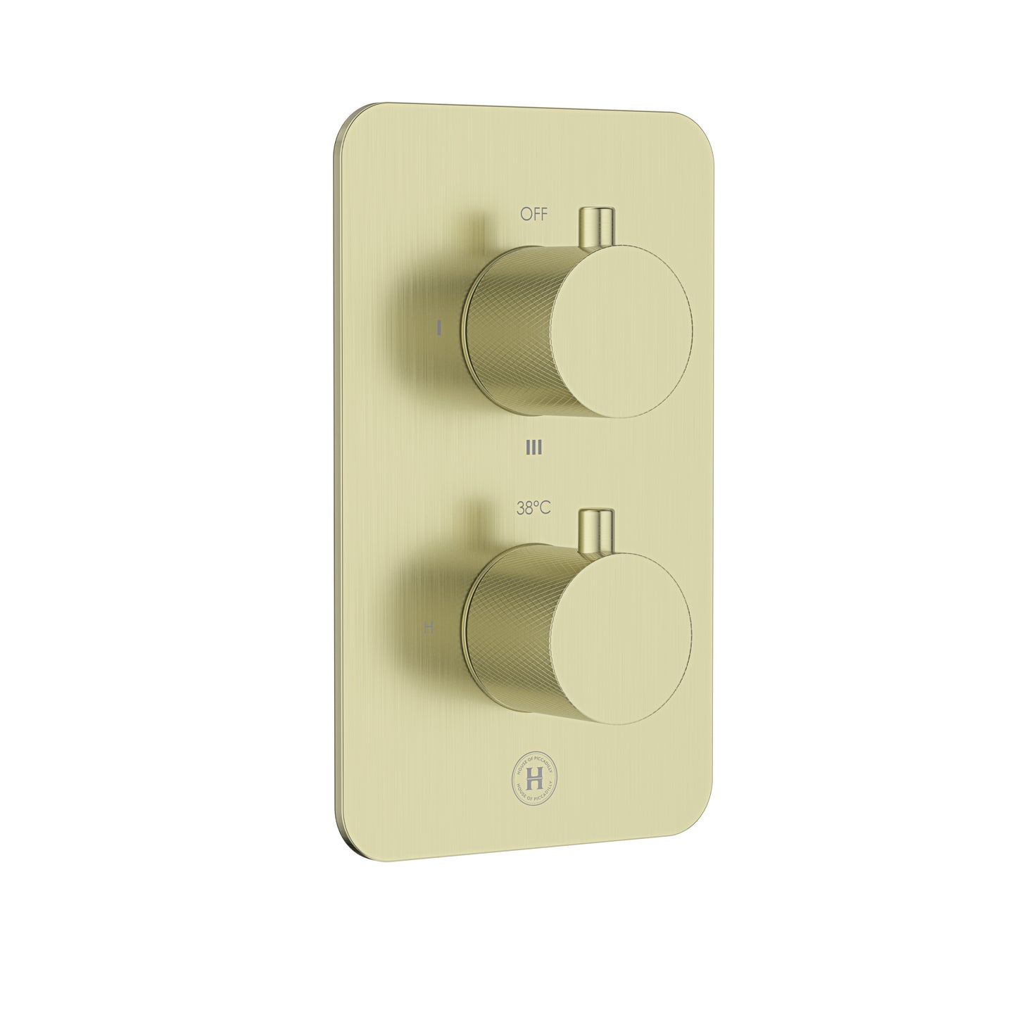 Showering | Two/Three-way Concealed Thermostatic Square Shower Valve with Knurled Handles