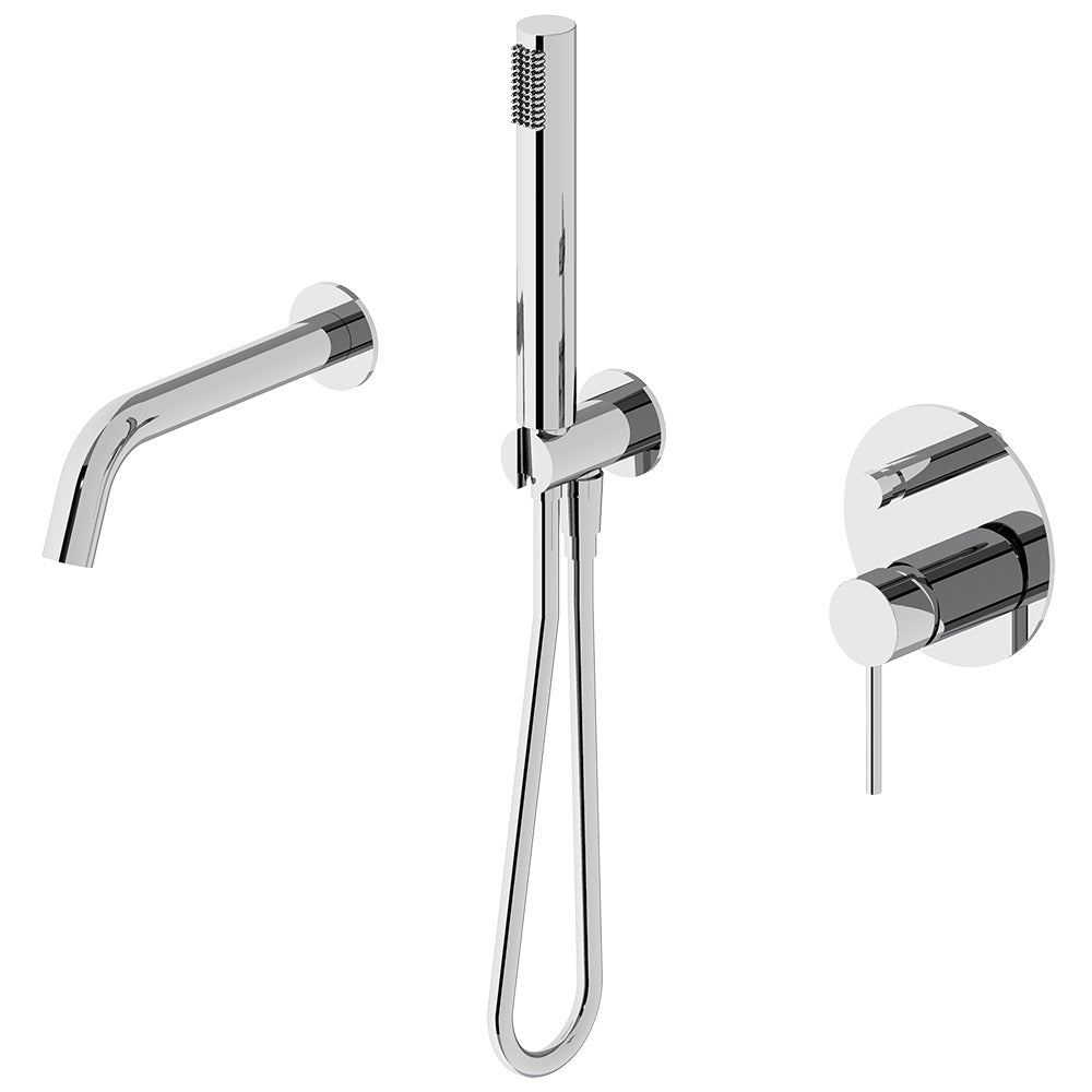 Vienna Smooth | Wall Mounted Bath Mixer with Hand Shower