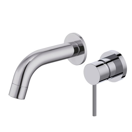 Vienna Smooth | Wall Mounted Short Projection Basin Mixer with Lever