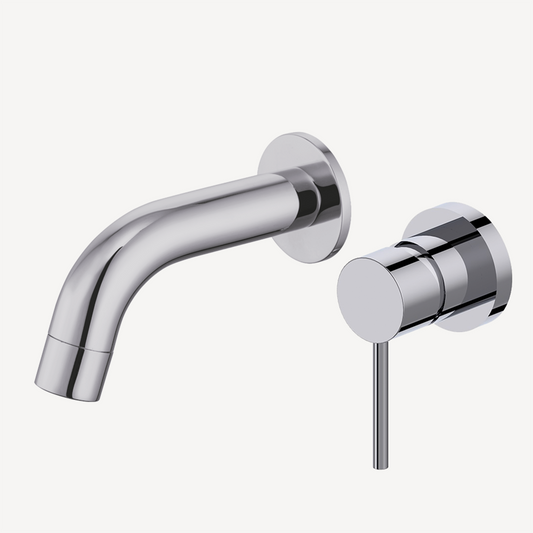 Vienna Smooth | Wall Mounted Short Projection Basin Mixer with Lever