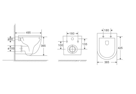 23.c Wall Mounted CycloCleanTM WC with Seat